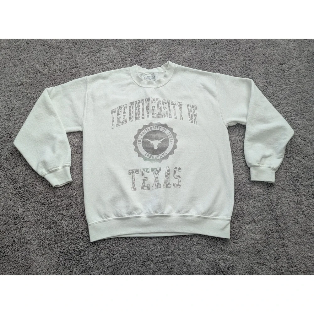 University of Texas Longhorns Sweater Mens Medium NCAA White Gameday Couture